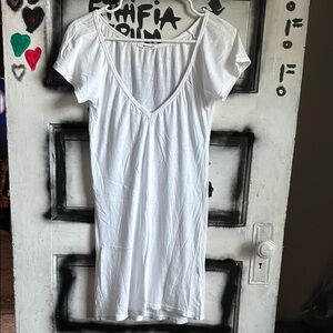 LAmade White Fitted Cap Sleeve T-Shirt